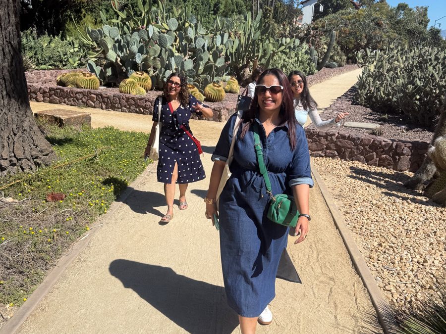 Guests strolling through the cactus garden in Beverly Gardens Park